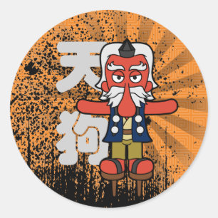 Sticker Rond Great Tengu Yokai