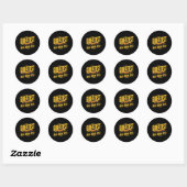 Sticker Rond Greates Uber Driver Ever Fête des pères 1 (Feuille)