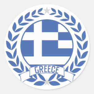 Sticker Rond Grèce