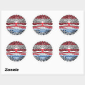 Sticker Rond Grèce Autriche (Feuille)