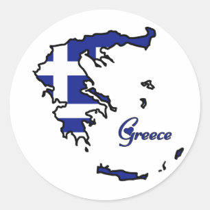 Sticker Rond Grèce cool