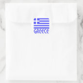 Sticker Rond Grèce et drapeau grec (Sac)