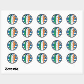 Sticker Rond Grèce grecque Saint Patricks Day Irlande (Feuille)