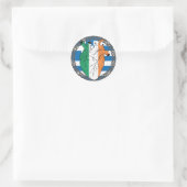 Sticker Rond Grèce grecque Saint Patricks Day Irlande (Sac)