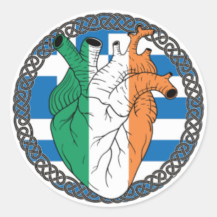 Sticker Rond Grèce grecque Saint Patricks Day Irlande