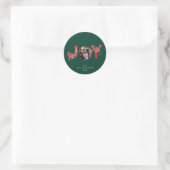 Sticker Rond Green 1 Photo Joy Simple Custom Christmas (Sac)
