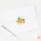 Sticker Rond Green Apple Pie Caractère Dessert Food (Enveloppe)