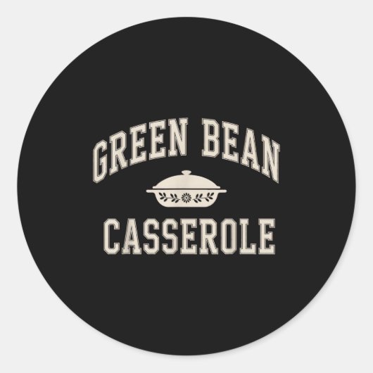 Sticker Rond Green Bean Cerole Thanksgiving (Devant)