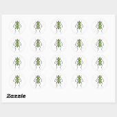Sticker Rond Green beetle (Feuille)