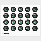 Sticker Rond Green Belt Taekwondo Martial Arts Funny Judo Citat (Feuille)