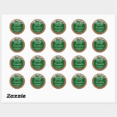 Sticker Rond Green Brown Lights Merci Anniversaire Favoriser Ta (Feuille)