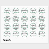 Sticker Rond Green Choir Custom High School Graduation Party (Feuille)