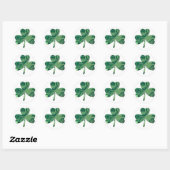 Sticker Rond Green Circuit Board St Patrick Day Shamrock (Feuille)