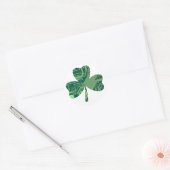 Sticker Rond Green Circuit Board St Patrick Day Shamrock (Enveloppe)