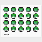 STICKER ROND GREEN CRACK (Feuille)