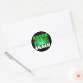 STICKER ROND GREEN CRACK (Enveloppe)