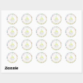 Sticker Rond GREEN donuts pastel babyshower BUNNY (Feuille)
