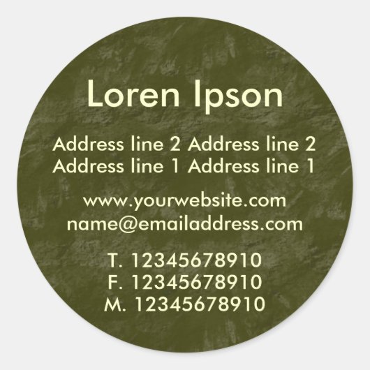 Sticker Rond Green Earth Business / Profil (Devant)