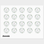 Sticker Rond Green Eucalyptus Feuille Verdure Mariage botanique (Feuille)