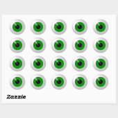 Sticker Rond Green Eyeball (Feuille)