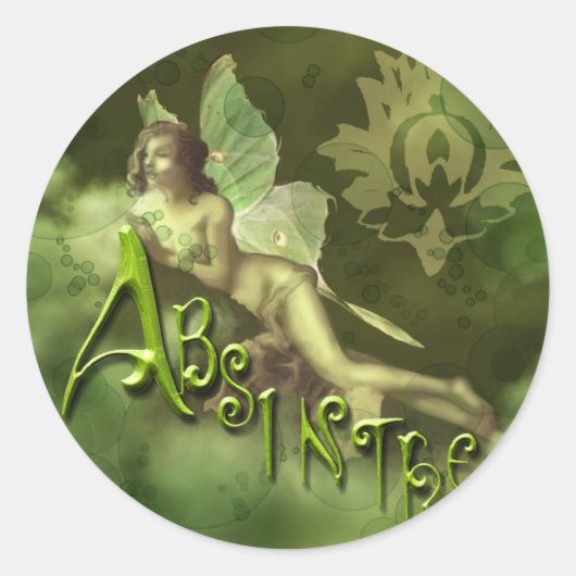 Sticker Rond Green Fairy Splashy Collage II (Devant)