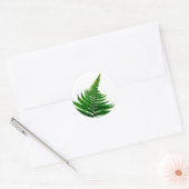 Sticker Rond Green Fern Print Woodlands Leaf (Enveloppe)