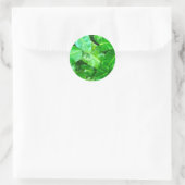 Sticker Rond Green feuille Palm Leaf feuillage tropical jungle (Sac)