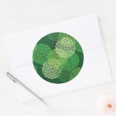 Sticker Rond Green floral (Enveloppe)