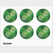 Sticker Rond Green floral (Feuille)