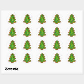 Sticker Rond Green Frosted Christmas Tree Sucre Cookie Holiday (Feuille)