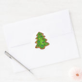 Sticker Rond Green Frosted Christmas Tree Sucre Cookie Holiday (Enveloppe)