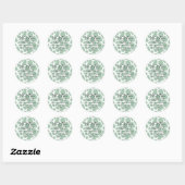 Sticker Rond Green Giraffe Imprimer Adresse personnalisée (Feuille)