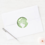 Sticker Rond Green Globe (Enveloppe)