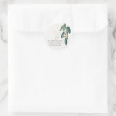 Sticker Rond Green Gold Eucalyptus Branch Nous avons Déménagé l (Sac)