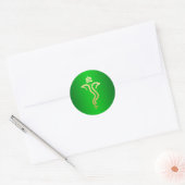 Sticker Rond Green Gold Festive Ganesh/ Indian God (Enveloppe)