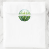 Sticker Rond Green Grass Water Drops Parcours D'Entretien De La (Sac)