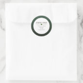 Sticker Rond Green Heart - Adresse de retour de Noël (Sac)