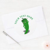 Sticker Rond Green Hot Pepper Diva (Enveloppe)