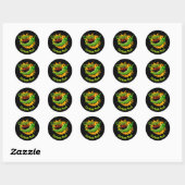Sticker Rond Green is HOT (Feuille)