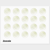 Sticker Rond Green Lace Mandala Wedding Favor (Feuille)