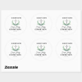 Sticker Rond Green leaf first communion  (Feuille)