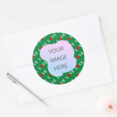 Sticker Rond Green LOVE Heart (Enveloppe)