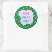 Sticker Rond Green LOVE Heart (Sac)