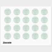 Sticker Rond Green Made with Love Script Ingredient Bakery (Feuille)