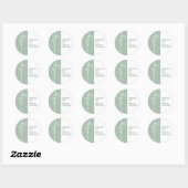 Sticker Rond Green Modern Simple Joyeux Script de Noël (Feuille)