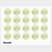 Sticker Rond Green Polka (Feuille)
