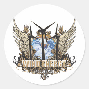 Sticker Rond Green Pride Wind Oklahoma