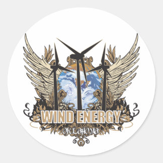 Sticker Rond Green Pride Wind Oklahoma