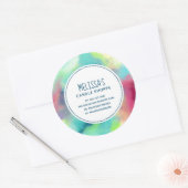 Sticker Rond Green & Red Space Nebula Aquarelle Business (Enveloppe)