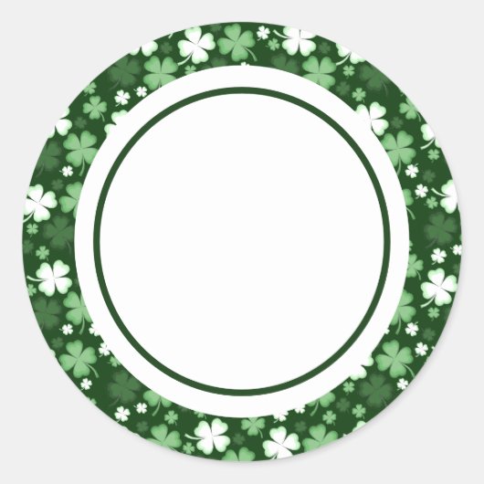 Sticker Rond Green Shamrock (Devant)